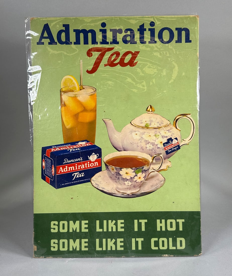 Admiration Tea Lithograph Cardboard Advertising (1 of 2)