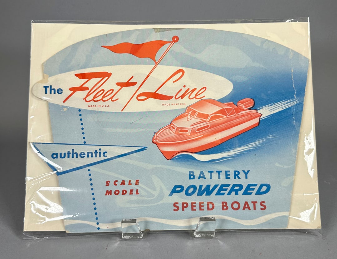 The Fleet Line Speedboat Battery Cardboard Advertising (1 of 3)