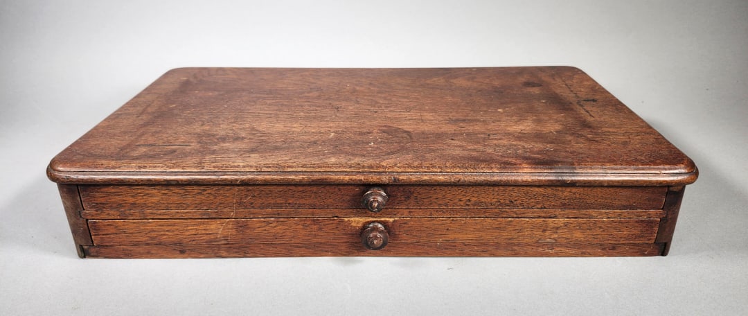 Double Layer Antique Spool Flat Cabinet - 4