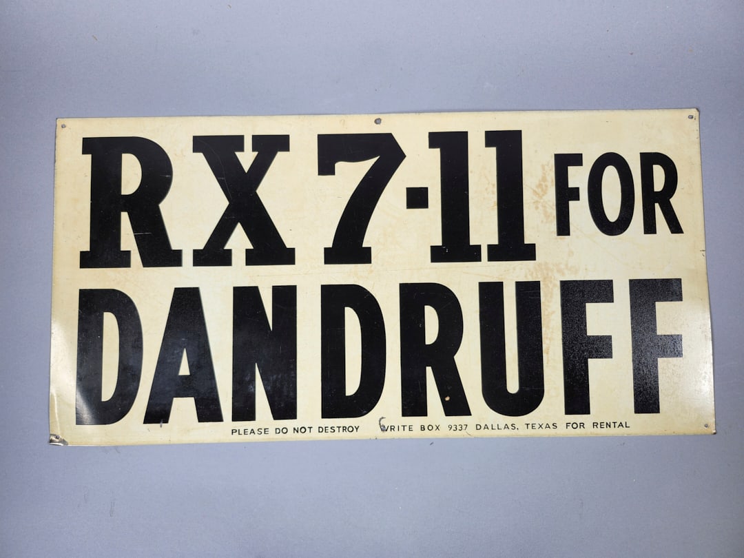 Dandruff Sign Dallas Texas Tin Sign (1 of 1)