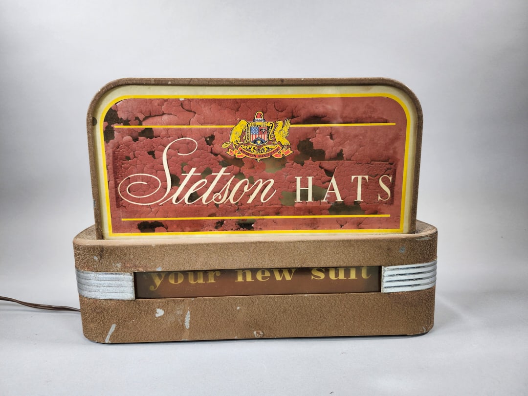 Stetson Hat Store Display Art Deco Lighted (1 of 2)