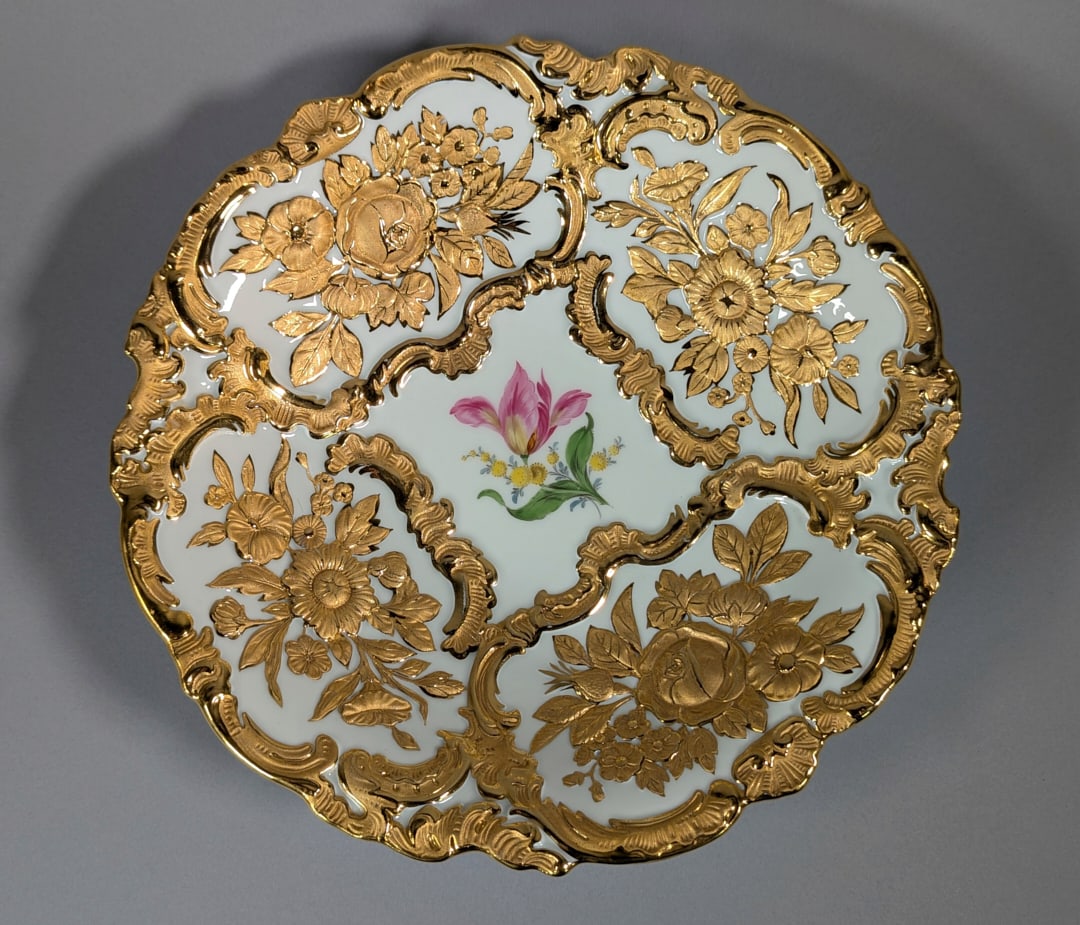 Meissen Plate Floral Design (1 of 3)