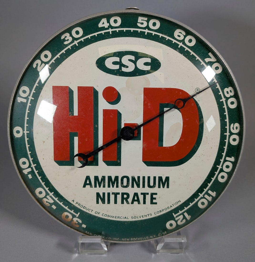 Hi D Ammonium Nitrate, New Rochelle, 1959 Outdoor thermometer, Advertising (1 of 2)