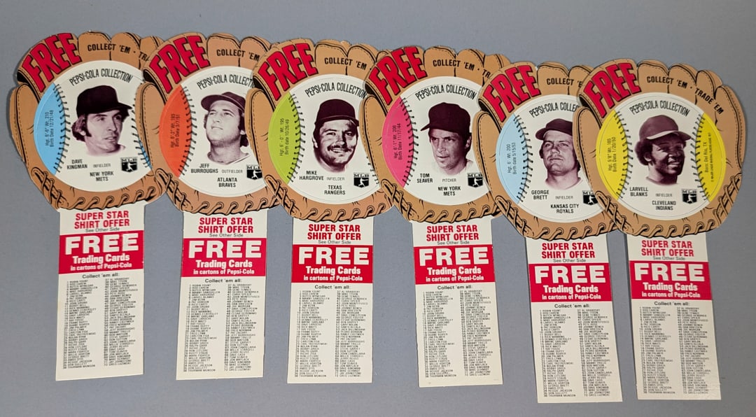1977 cards Larvell Blanks, George Brett, Tom Seaver, Mike Hargrove, Jeff Burroughs, Dave Kingman (1 of 4)
