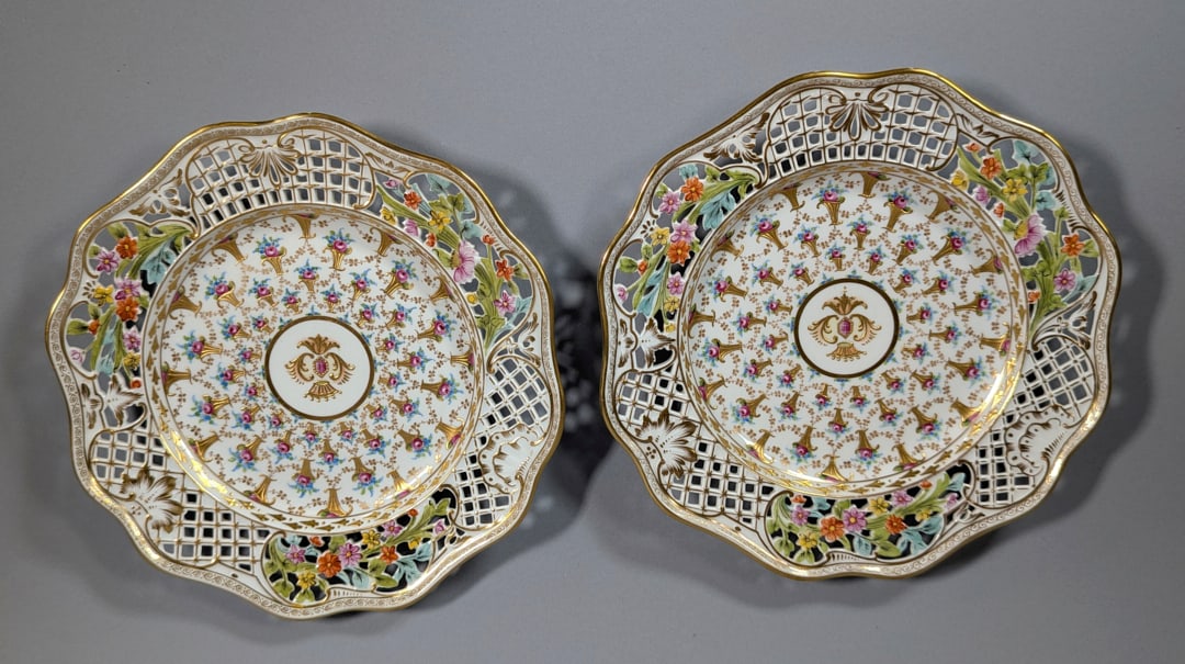 Pair Fine Dresden Early Plates (1 of 3)