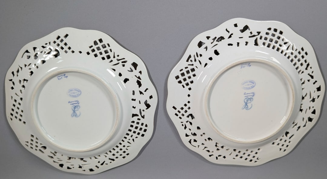 Pair Fine Dresden Early Plates - 3