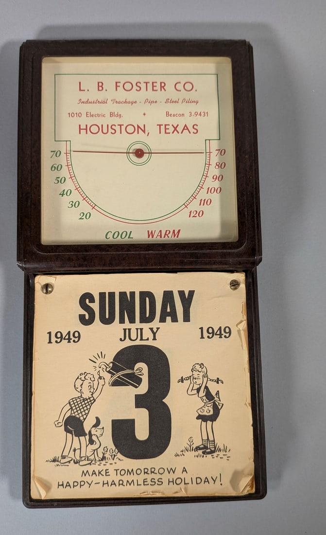 L.B. Foster Co. Advertising Calendar 1949 Made by Brown & Bigelow, St. Paul, Minn., USA (1 of 1)