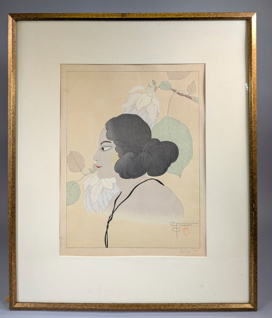 Paul Jacoulet Fleurs Violettes, Tomil, Yap (1 of 2)