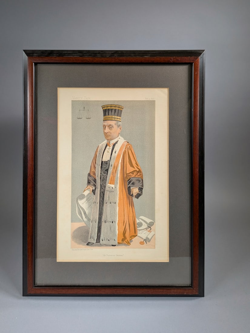 1893 Vanity Fair Lithograph, Vincent Brooks Day & Son A.S. Procureur G?n?ral, Barrister Print (1 of 2)