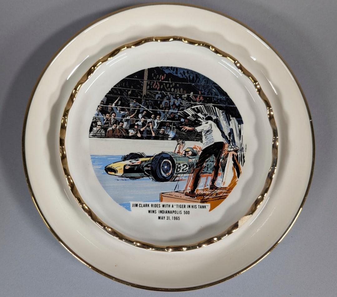 RARE Jim Clark, Indianapolis 500, May 31, 1965; Autograph & Colin Chapman; Bob Elliott Co., Houston (1 of 2)