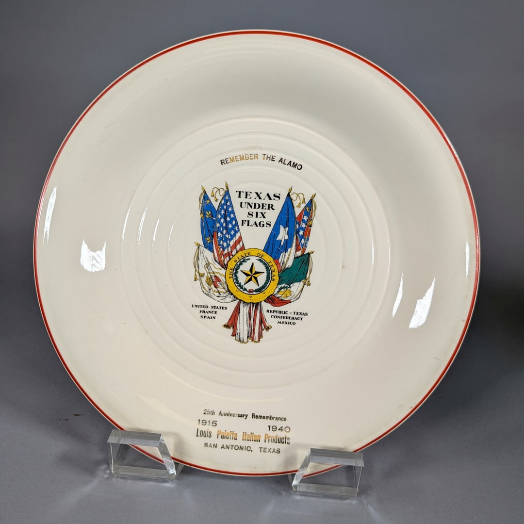 Six Flags Over Texas Plate 1915 1940 25th Anniversary Reuben (1 of 3)