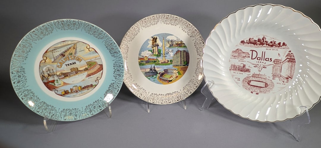 Souvenir Plates Collection Texas Cities: Galveston, Houston & Dallas: Souvenir Plates Collection, 3 Texas Cities: Galveston, Houston & Dallas.