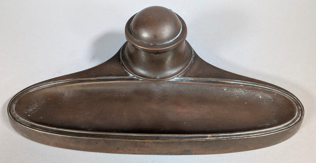 J.B. Copper Arts & Crafts Inkwell Jennings Brothers: J.B. Copper Arts & Crafts Inkwell Jennings Brothers, Missing Inkwell.