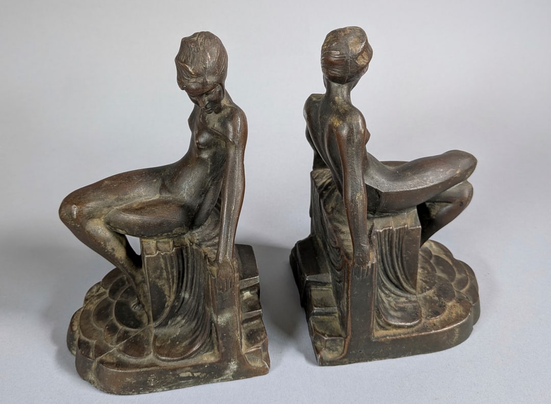 Pair Deco Female Bookends - 2