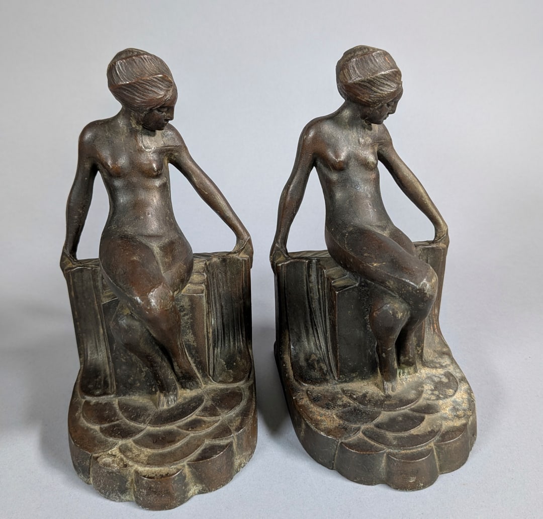 Pair Deco Female Bookends - 3