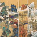 A Set of Four Chinese Scroll Painting of Landscape