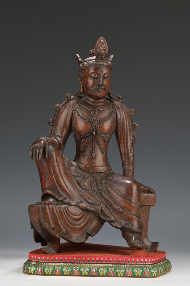 A Chinese Chen Xiang Wood Buddha Ornament (1 of 8)