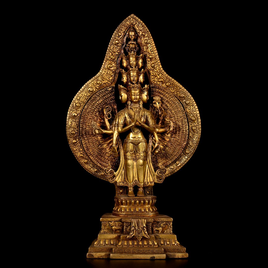 A Large Chinese Gilted Bronze Buddha (1 of 5)