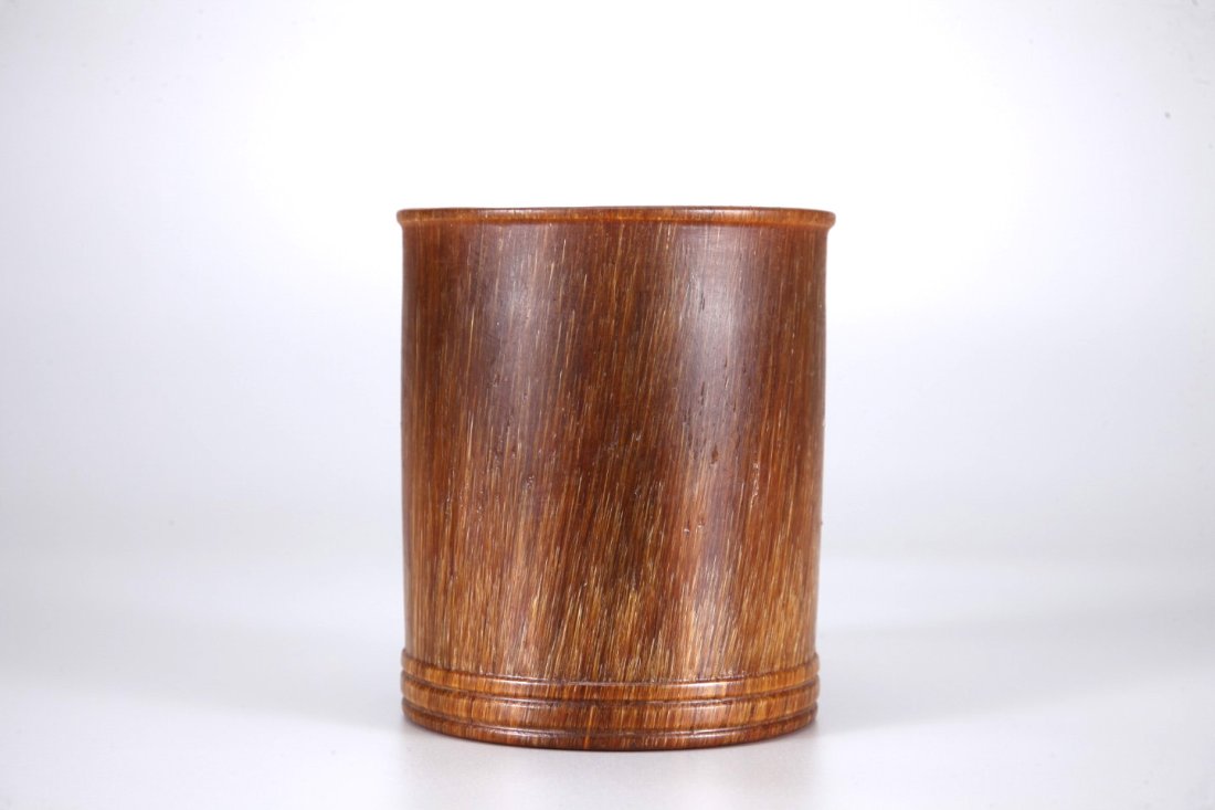 A Chinese Horn Carving Brush Pot (1 of 9)