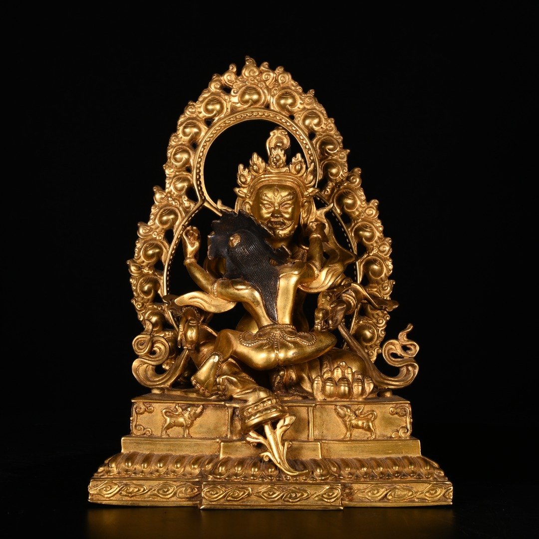 A Chinese Gilted Bronze Buddha (1 of 6)