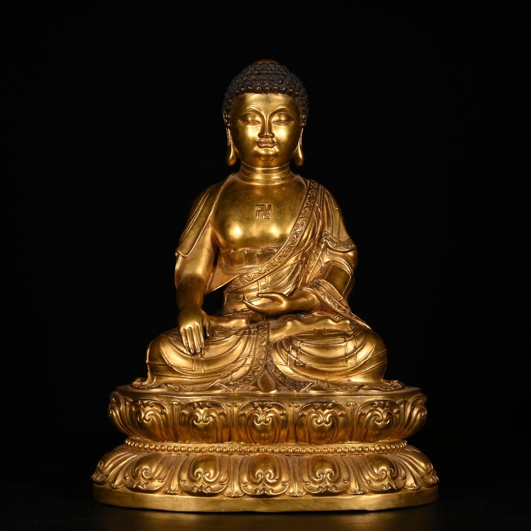A Chinese Gilted Bronze Buddha (1 of 5)