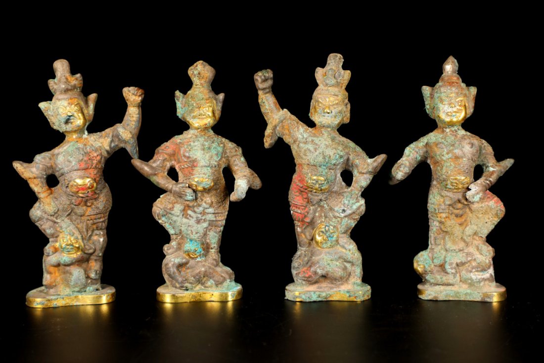 A Set of Four Chinese Pure Silver Figures (1 of 9)