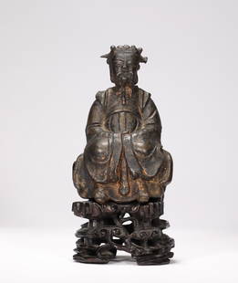 Bronze statues of ancient China: H:18.2cm W:9cm wt:640g