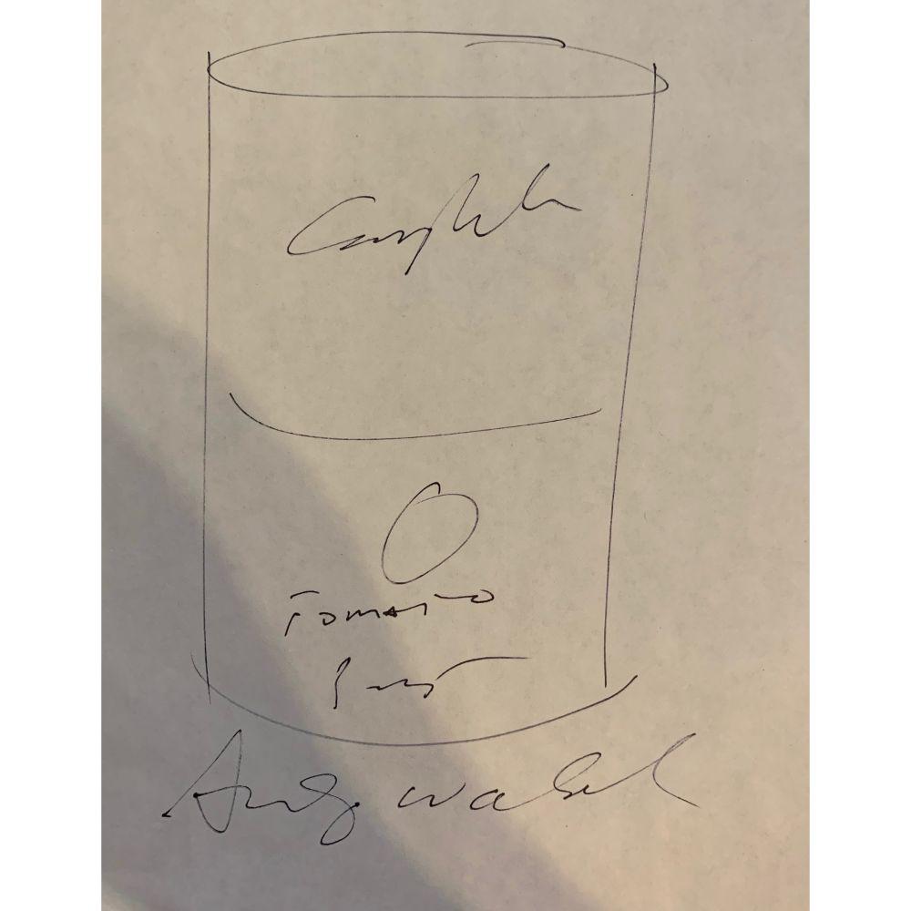 Signed Andy Warhol Tomato Soup Sketch (1 of 1)