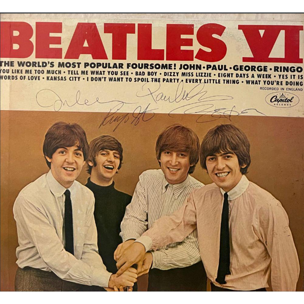Signed Beatles VI Album Cover (1 of 1)