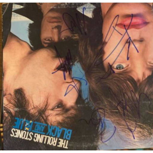 Signed Rolling Stones Black And Blue Album Cover
