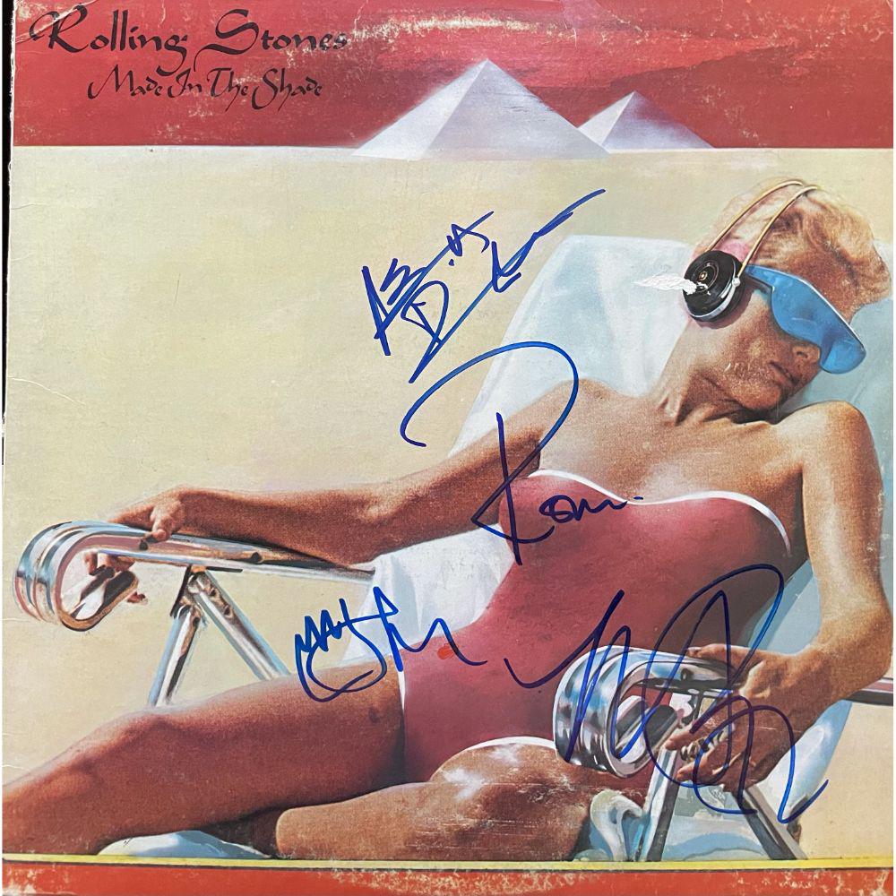 Signed Rolling Stones Made In The Shade Album Cover: Signed by Mick Jagger , Keith Richards, Ronnie Wood, Bill Wyman, and Charlie Watts