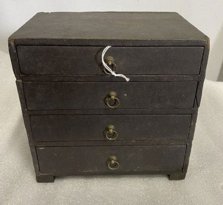 19th Century Paint Decorated Miniature Chest (1 of 4)