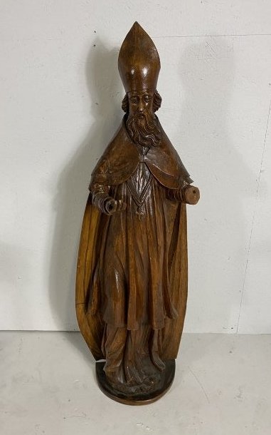 17th-early 18th century French carved Saint (1 of 3)