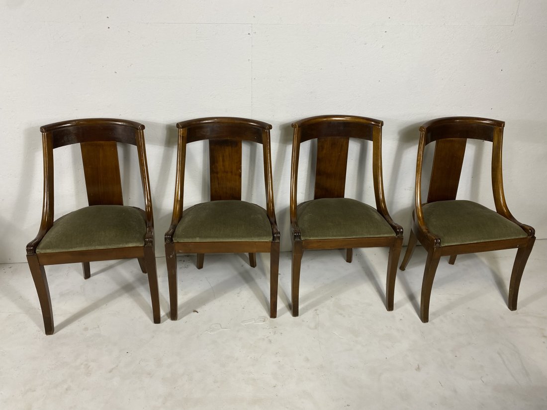 Set of 4 French Mahogany Side Chairs (1 of 3)
