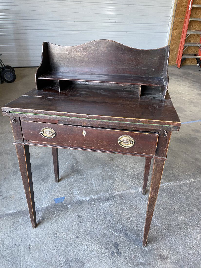 19th Century English Mahogany Ladies Writing Table (1 of 8)