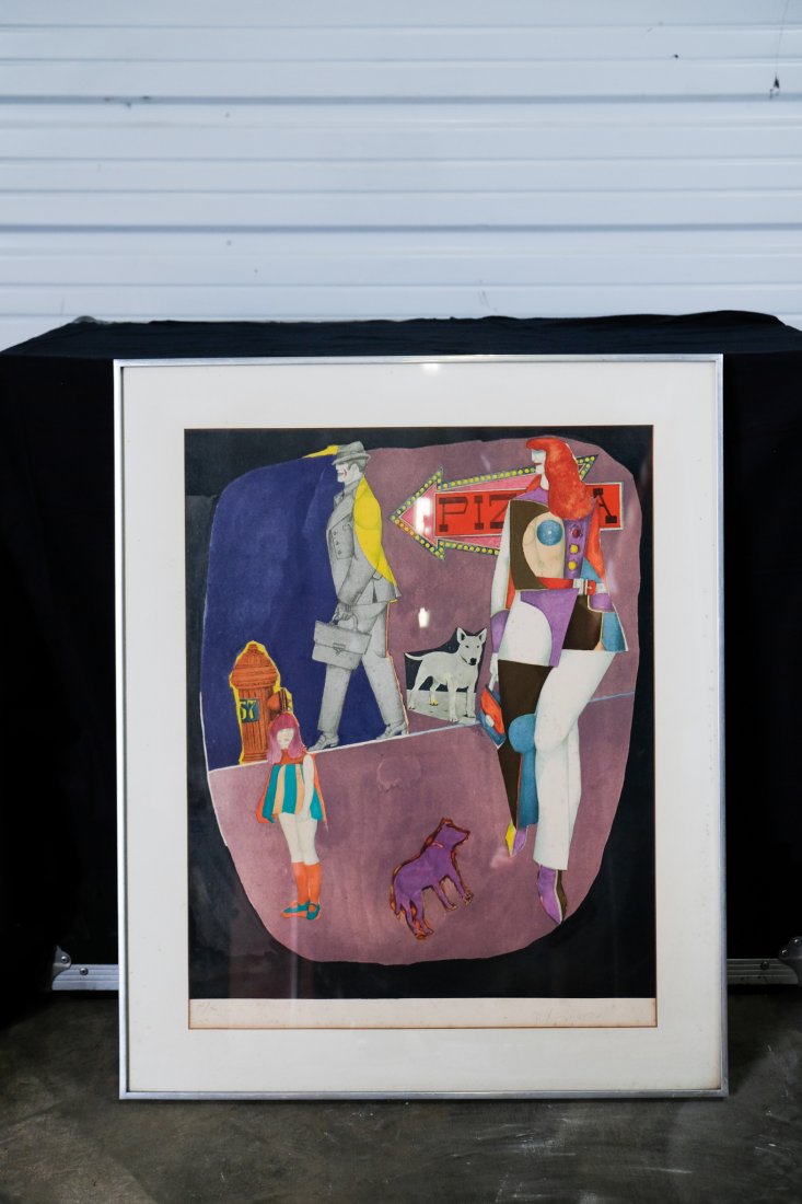 Midcentury Collage Painting: Midcentury Collage Painting