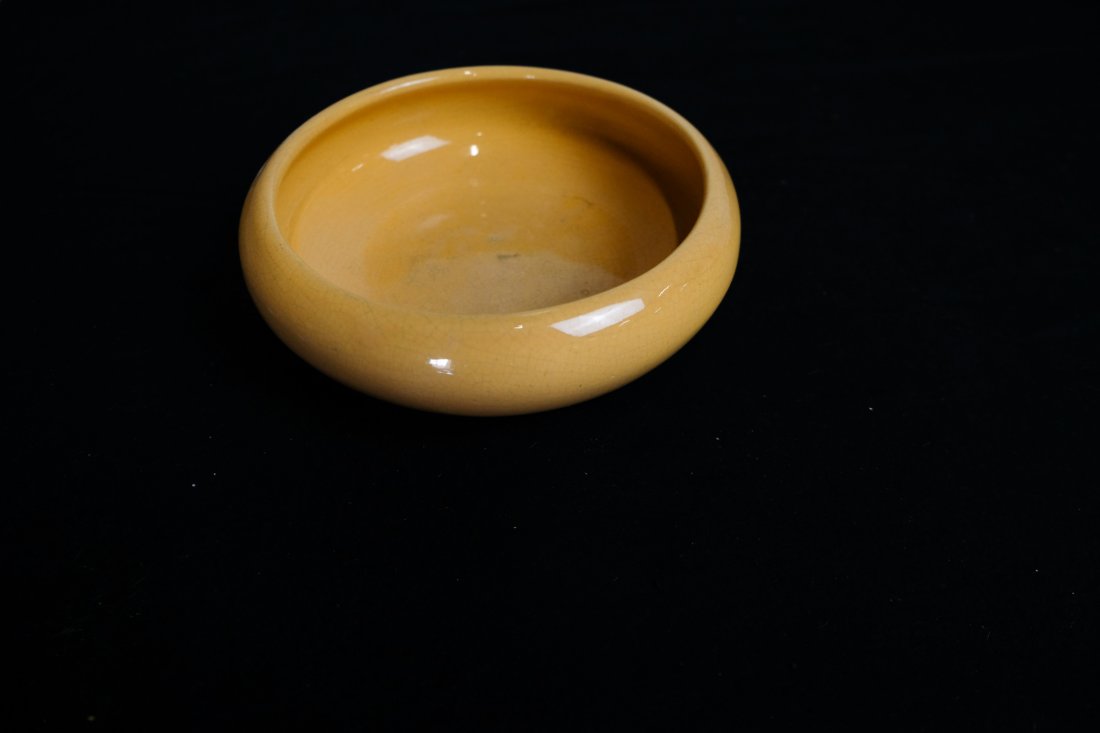 Yellow Glazed Chinese Ceramic Bowl (1 of 1)