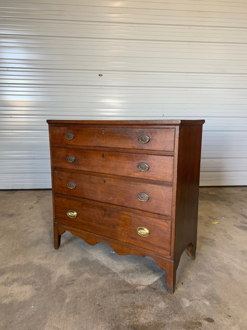 Signed Winchester, VA chest made by J. S. Hendricks: Signed Winchester, VA chest made by J. S. Hendricks. Signed in 2 placesWidth: 39 1/2”Depth: 19 3/5”Height: 40”