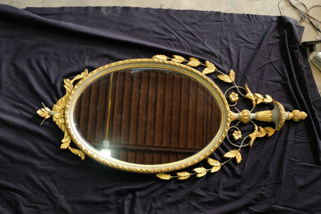 Neoclassical Gold Gilt Style Mirror (1 of 5)