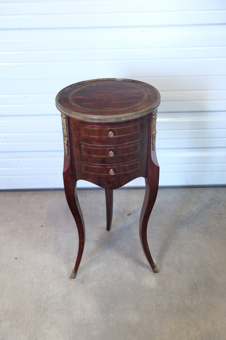 19th- early 20th Century Inlaid and Bronze Mounted French Side Table (1 of 4)