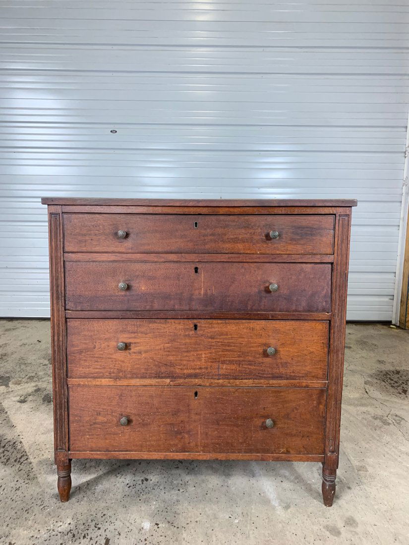 19th Century American 4 Drawer Chest (1 of 7)