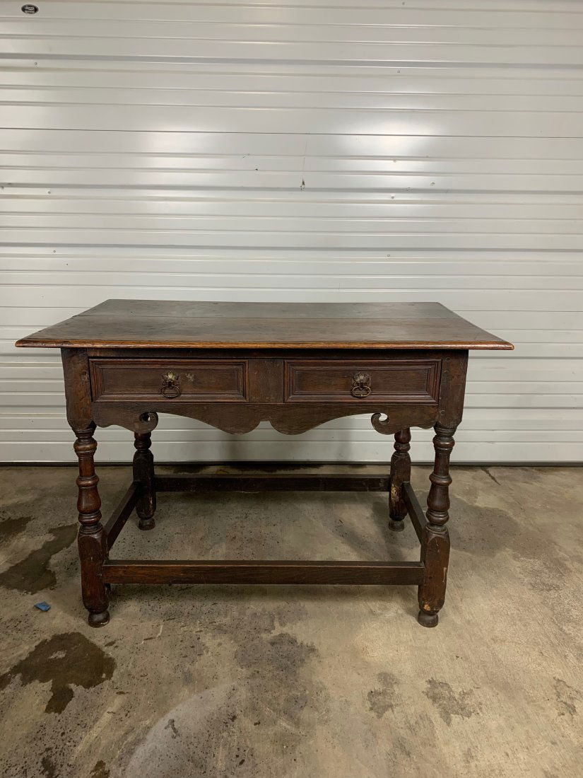 18th- 19th Century English One Drawer Lowboy: 18th- 19th Century English One Drawer Lowboy