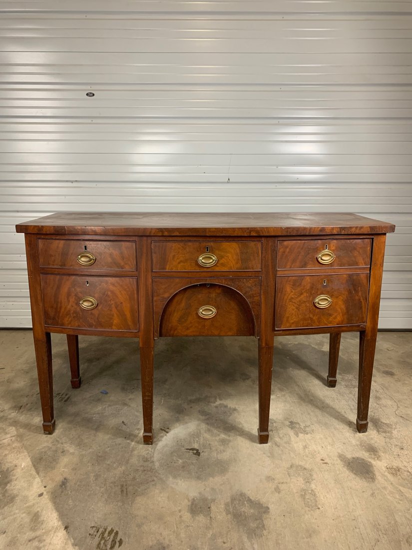 19th Century Figured Mahogany Sideboard with Unique Drawer Construction (1 of 7)