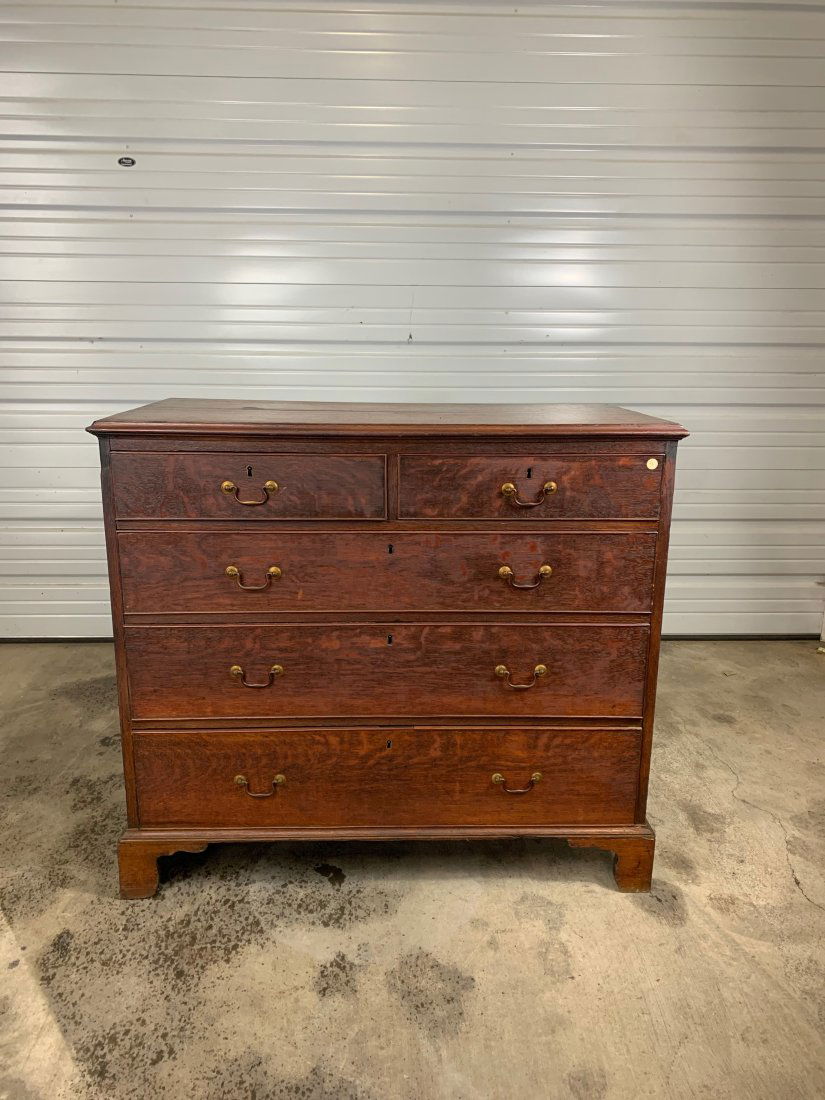 18th- 19th Century English Oak Chest of Drawers (1 of 4)