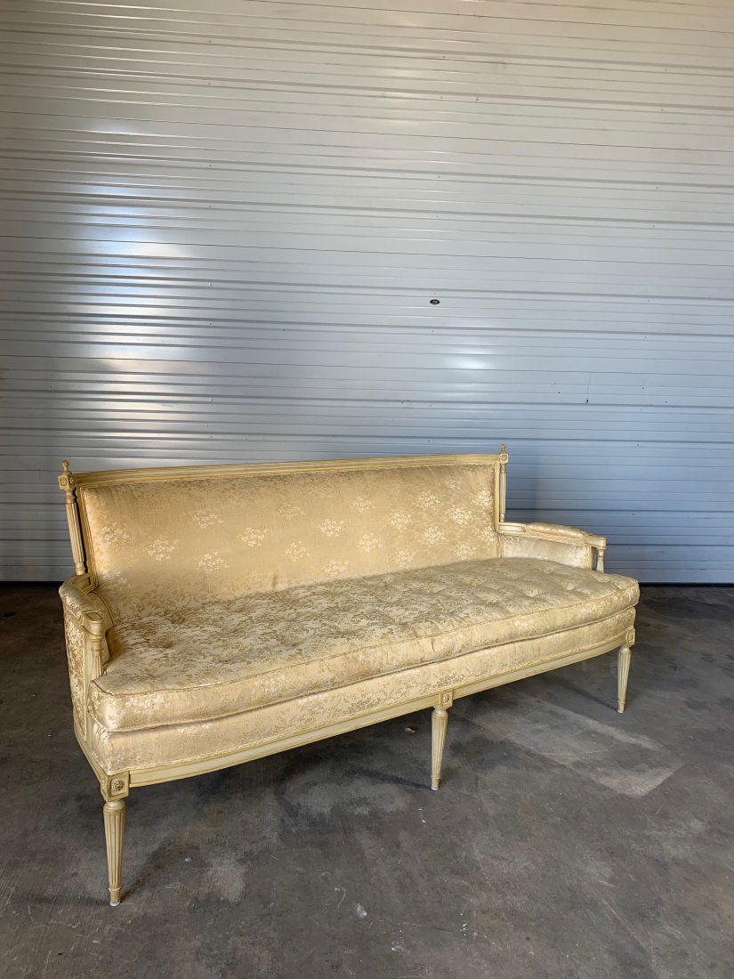 19th Century French Upholstered Sofa (1 of 6)