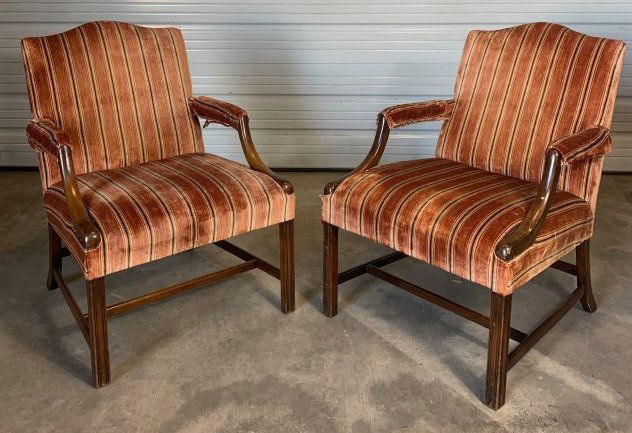 PAIR of 19th Century Georgian Style Armchairs (1 of 4)