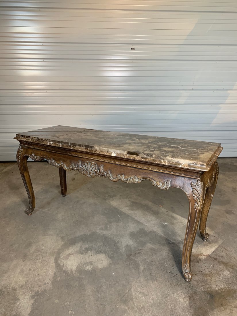 20th Century Marble Top Console: 20th Century Marble Top Console