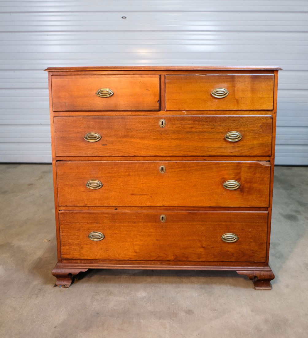 18th- 19th Century American Walnut Chest on Bracket Feet (1 of 10)