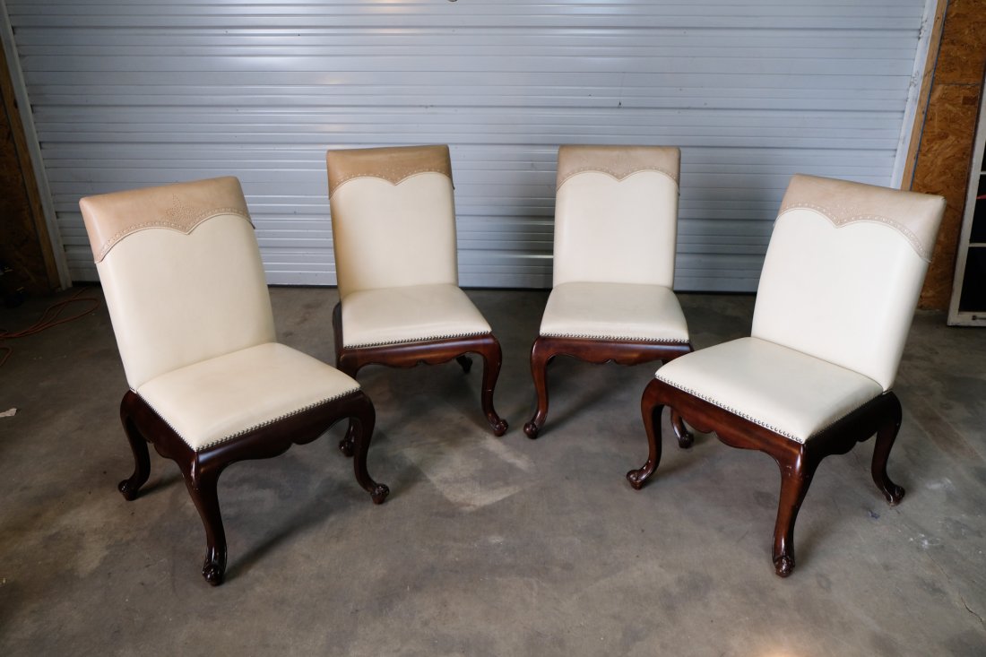 Set of 4 Leather Chairs (1 of 10)