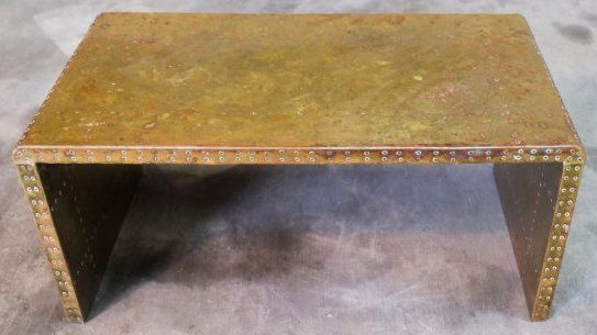 Mid Century Modern Brass Clad Coffee Table (1 of 7)